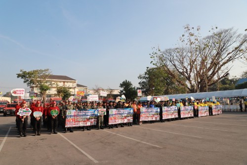 ทน.แม่สอด ร่วมกิจกรรม KICK OFF การแก้ไขปัญหาหมอกควันไฟป่าและฝุ่นละอองขนาดเล็ก (PM 2.5) จังหวัดตาก ประจำปี พ.ศ.2568