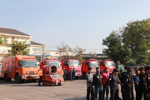 ทน.แม่สอด ร่วมกิจกรรม KICK OFF การแก้ไขปัญหาหมอกควันไฟป่าและฝุ่นละอองขนาดเล็ก (PM 2.5) จังหวัดตาก ประจำปี พ.ศ.2568