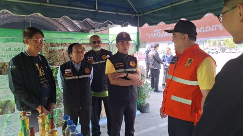 ทน.แม่สอด ร่วมกิจกรรม KICK OFF การแก้ไขปัญหาหมอกควันไฟป่าและฝุ่นละอองขนาดเล็ก (PM 2.5) จังหวัดตาก ประจำปี พ.ศ.2568