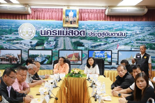 เทศบาลนครแม่สอด ร่วมต้อนรับคณะศึกษาดูงานจากเทศบาลเมืองแม่ฮ่องสอน