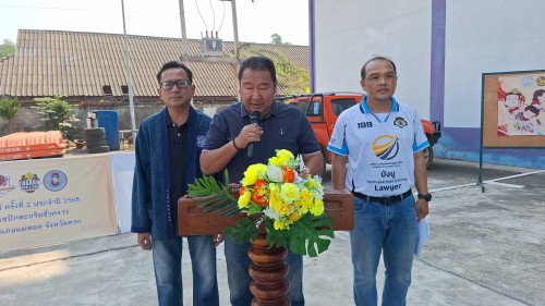 ทน.แม่สอด ร่วมพิธีเปิดการแข่งขันกีฬาเซปักตะกร้อท้องถิ่นสัมพันธ์ ต้านภัยยาเสพติด ครั้งที่ 2 ประจำปี 2568