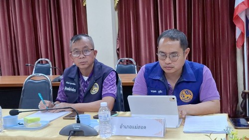 ทน.แม่สอด  ประชุมหารือเพื่อเตรียมความพร้อมกำหนดพื้นที่ Zoning ในการเล่นน้ำช่วงเทศกาลสงกรานต์ พ.ศ. 2568