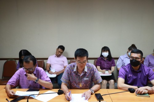 ทน.แม่สอด จัดประชุมซักซ้อมการเดินรณรงค์เชิญชวนประชาชนไปใช้สิทธิเลือกตั้งสมาชิกสภาเทศบาลนครแม่สอด และนายกเทศมนตรีนครแม่สอด