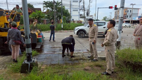 ทน.แม่สอด ลงพื้นที่ตรวจสอบความเรียบร้อย โครงการพัฒนาตามผังเมืองรวมเมืองแม่สอด อำเภอแม่สอด จังหวัดตาก ระยะที่ 2 