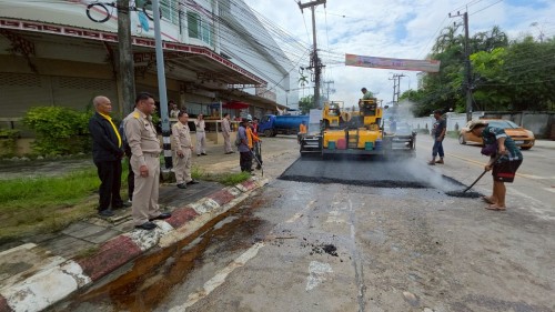 ทน.แม่สอด ลงพื้นที่ตรวจสอบความเรียบร้อย โครงการพัฒนาตามผังเมืองรวมเมืองแม่สอด อำเภอแม่สอด จังหวัดตาก ระยะที่ 2 