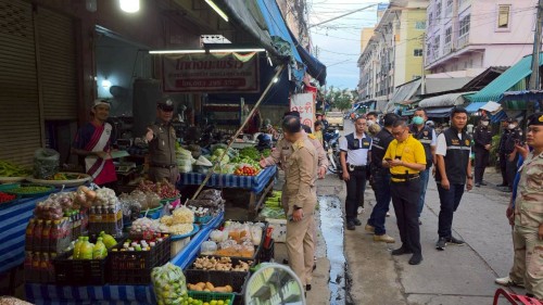 ทน.แม่สอด บูรณาการร่วมกับ ฝ่ายปกครองอำเภอแม่สอด ตรวจคนเข้าเมืองตาก สถานีตำรวจภูธรแม่สอด สำนักงานจัดหางานแม่สอด ลงพื้นที่จัดระเบียบตลาดสดพาเจริญ