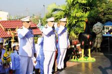 เทศบาลนครแม่สอด ร่วมงานรัฐพิธีและการวางพานพุ่มดอกไม่สด วันสมเด็จพระนเรศวรมหาราช เนื่องในวันยุทธหัตถี