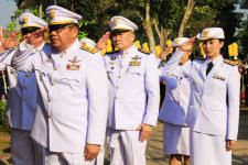 เทศบาลนครแม่สอด ร่วมงานรัฐพิธีและการวางพานพุ่มดอกไม่สด วันสมเด็จพระนเรศวรมหาราช เนื่องในวันยุทธหัตถี