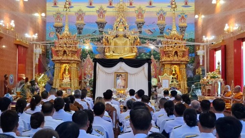 เทศบาลนครแม่สอด เข้าร่วมพิธีบำเพ็ญกุศลปัณรสมวาร การบำเพ็ญพระราชกุศลครบ 15 วัน เพื่อถวายเป็นพระราชกุศล สมเด็จพระนางเจ้าสิริกิติ์ พระบรมราชินีนาถ พระบรมราชชนนีพันปีหลวง